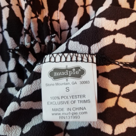 NEW Mud Pie Teagan Tassel B&W Tank S - Picture 7 of 8